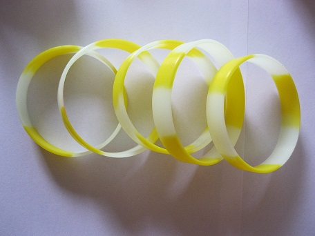 夜光手環段色手環:黃色