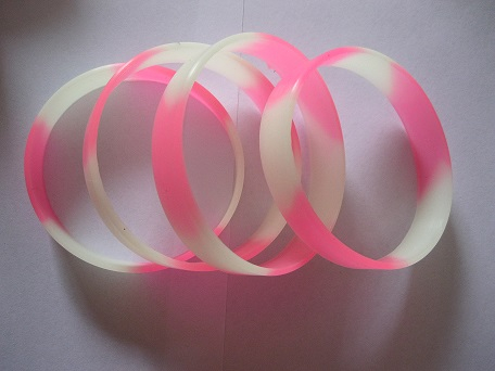 夜光手環段色手環:粉紅色